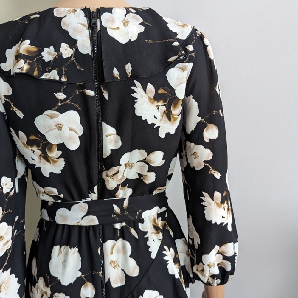 Alice & Olivia - Kye floral ruffle flow midi wrap dress - Picture 11 of 11